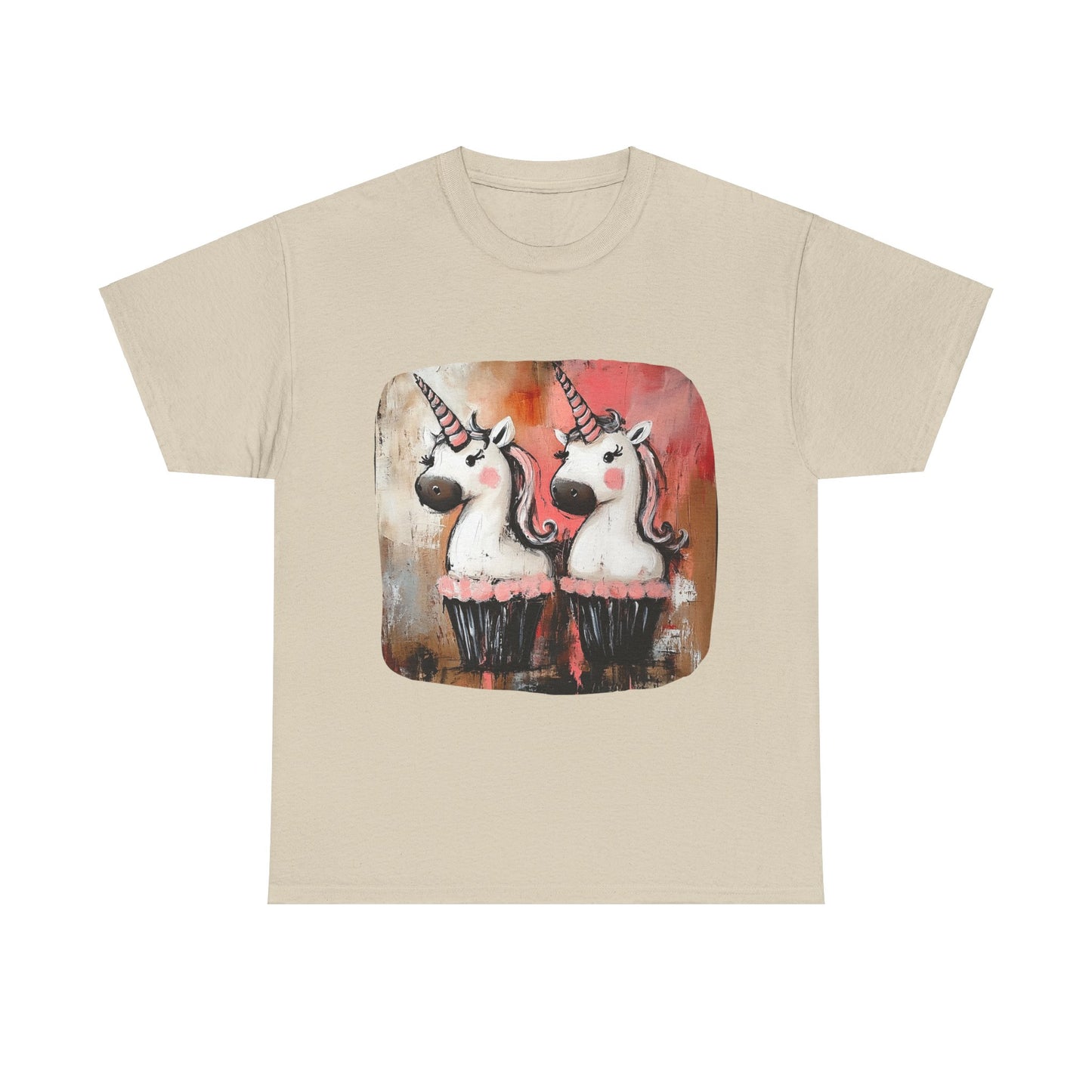 Cupcake Unicorn (Ver 0) Unicorn Lovers Graphic Tee Unisex Heavy Cotton Tee T-Shirt