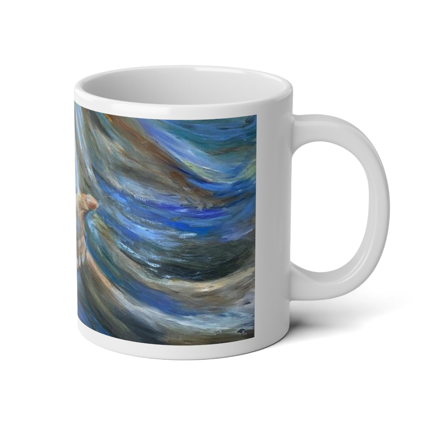 Hands of Grace, Hands of Light, Reiki, Energy Work Gift, Spiritual, Meditation, Large Size Jumbo Mug, 20oz - Original Artwork