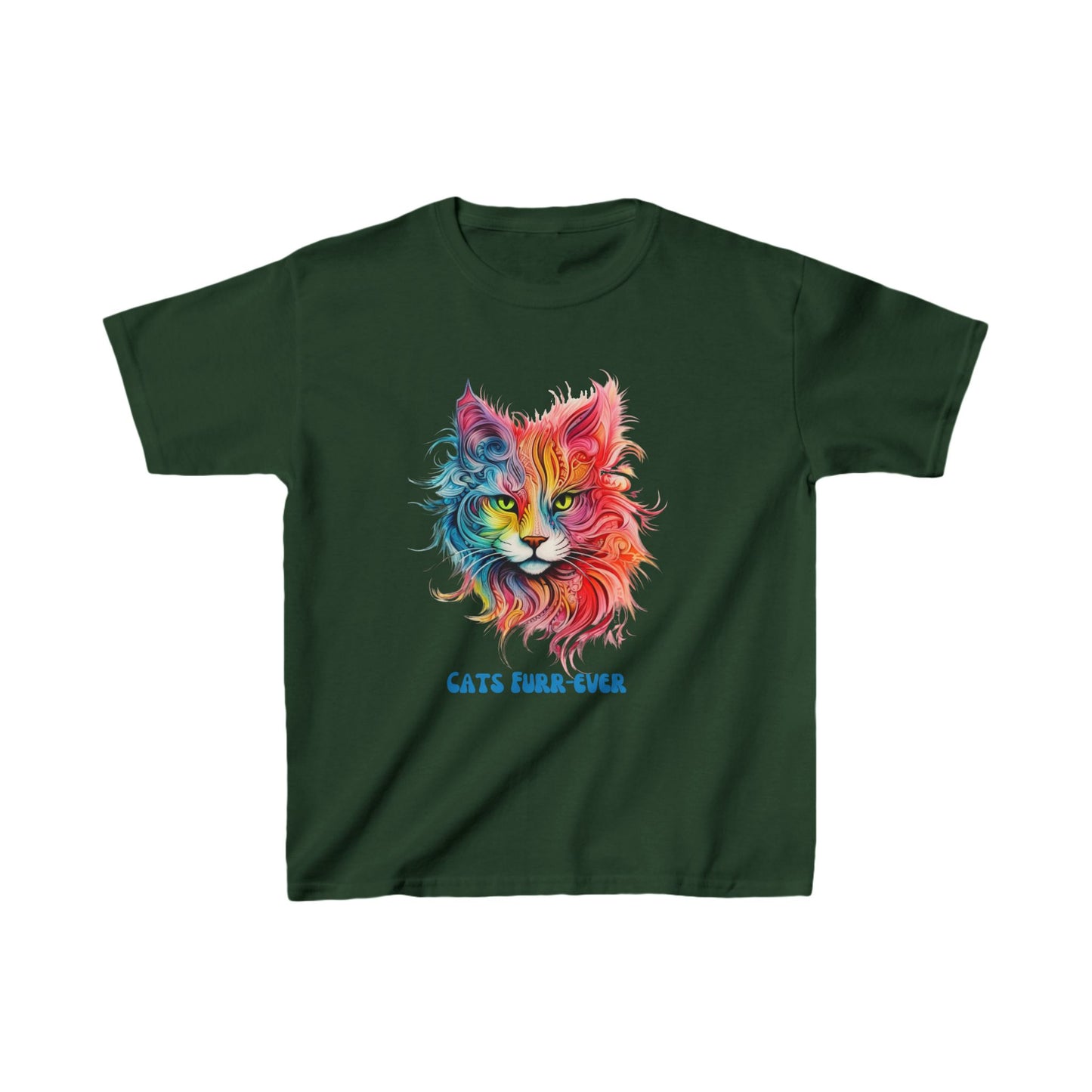 Cats Furr- Ever- Kids Cat Graphic Tee - Vibrant Cute Cat Design for Young Cat Lovers