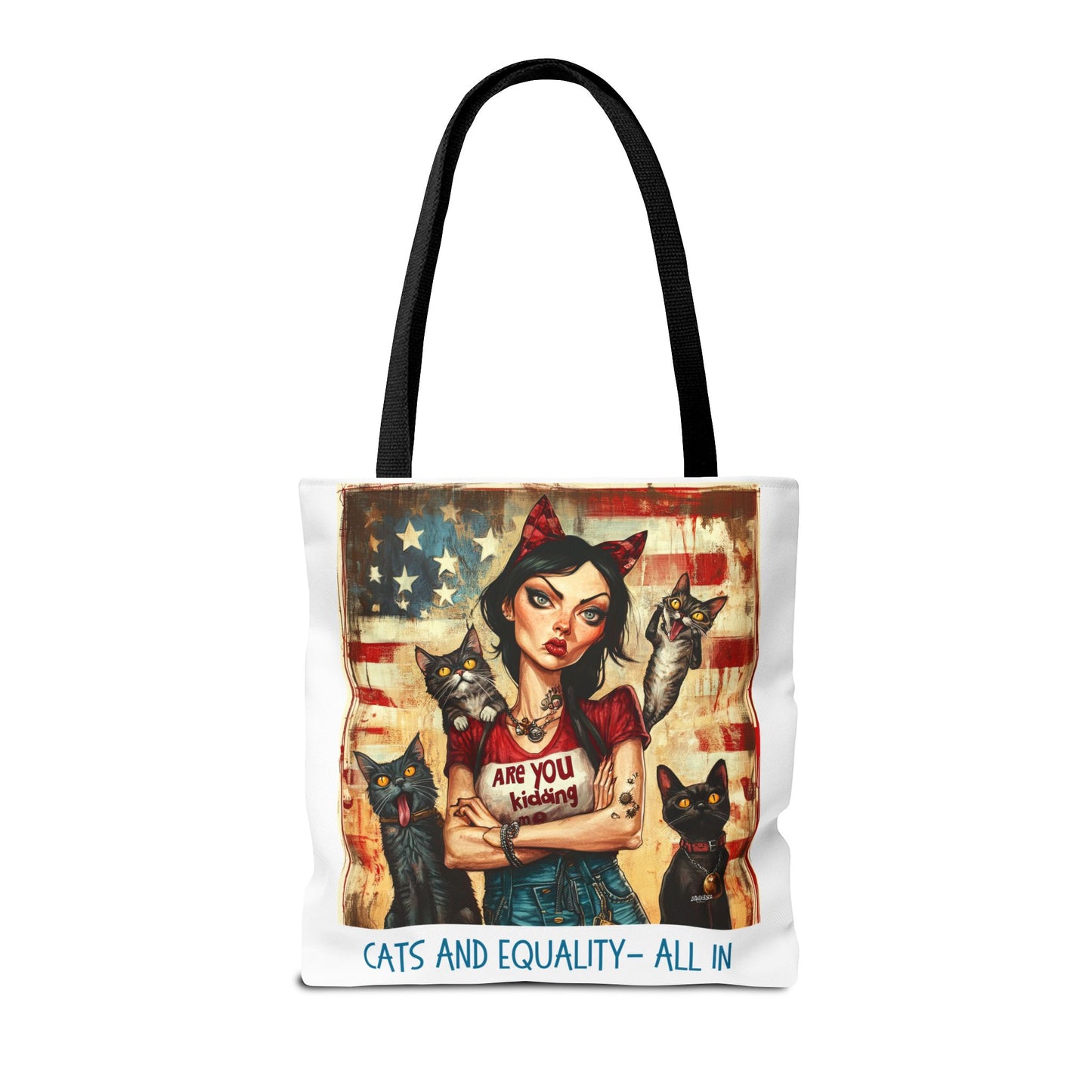 Childless Cat Lady "Cats & Equality - All In" Childless Cat Lady Tote Bag (AOP)