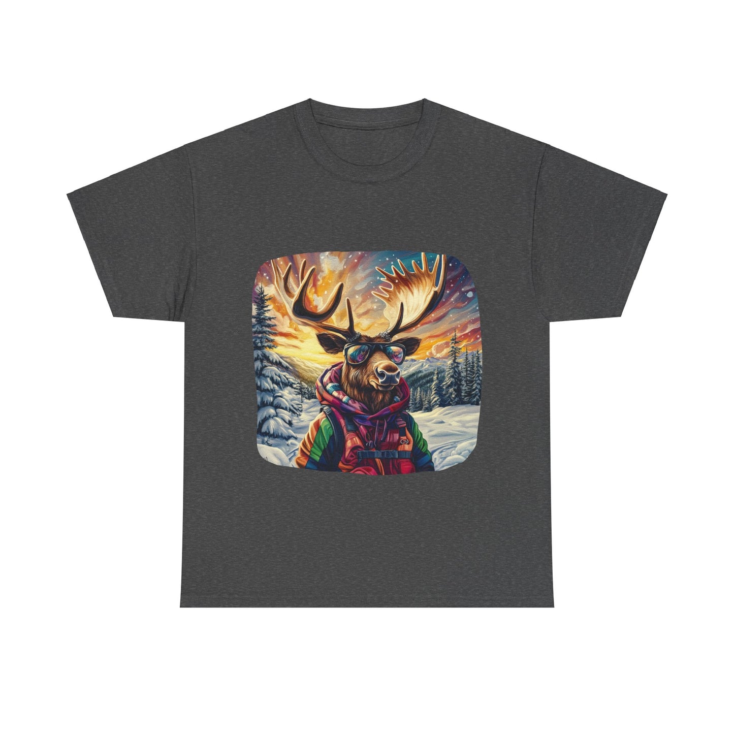 Maker Moose (Ver 2), Hippy Hippie, Boho Moose Vermont Moose - Moose Lover Unisex Heavy Cotton Tee T-Shirt