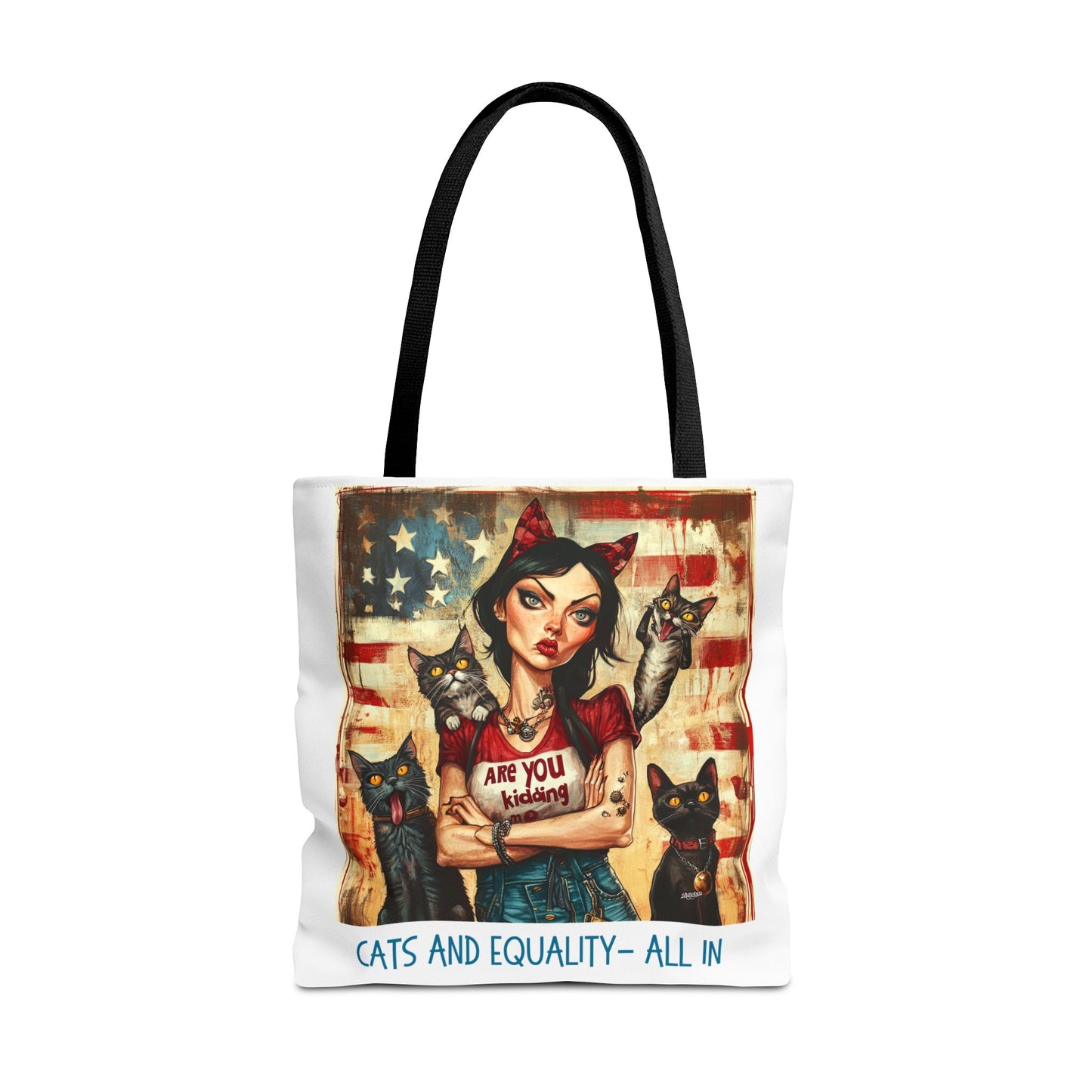 Childless Cat Lady "Cats & Equality - All In" Childless Cat Lady Tote Bag (AOP)