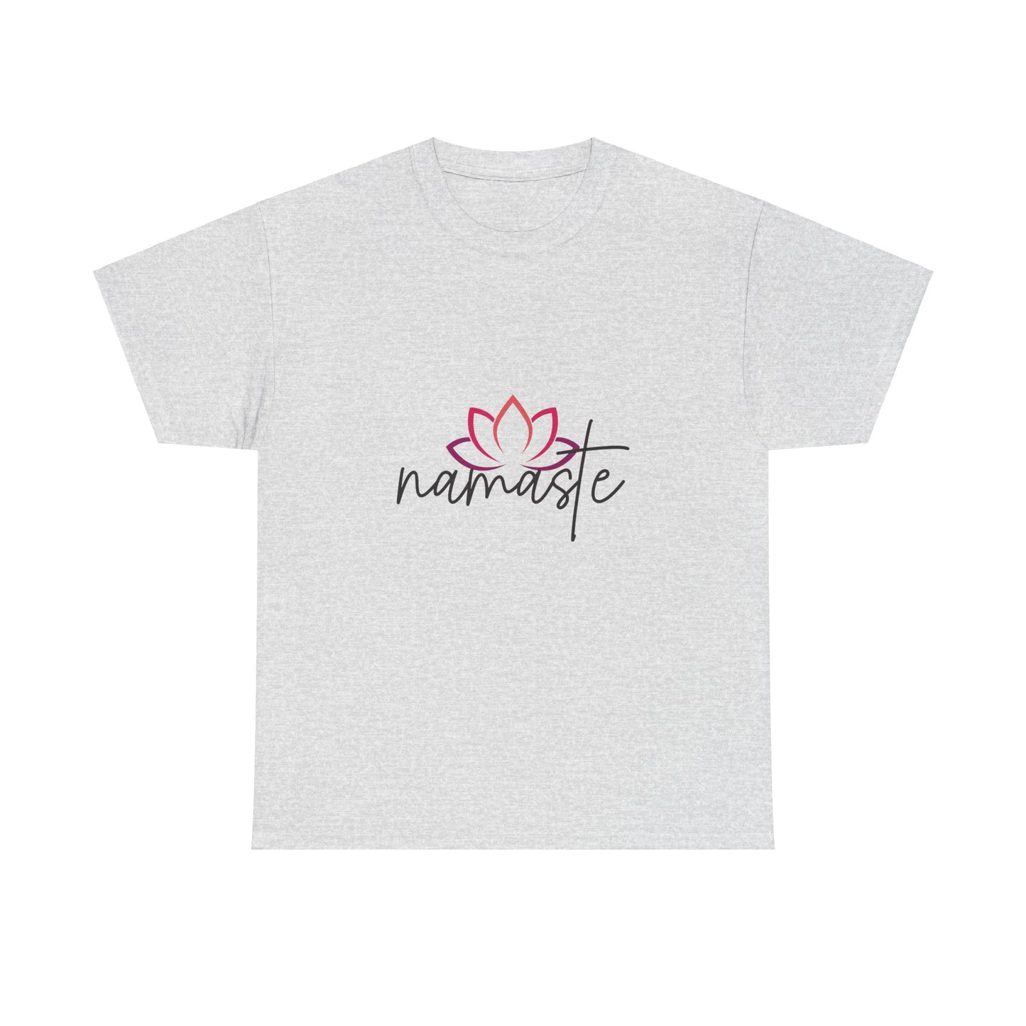 Namaste with Cutout Lotus  Tee shirt, Graphic Tees, Yoga Wear, Zen, Spiritual, Meditation Gifts Unisex Heavy Cotton  Graphic Tee T-Shirt