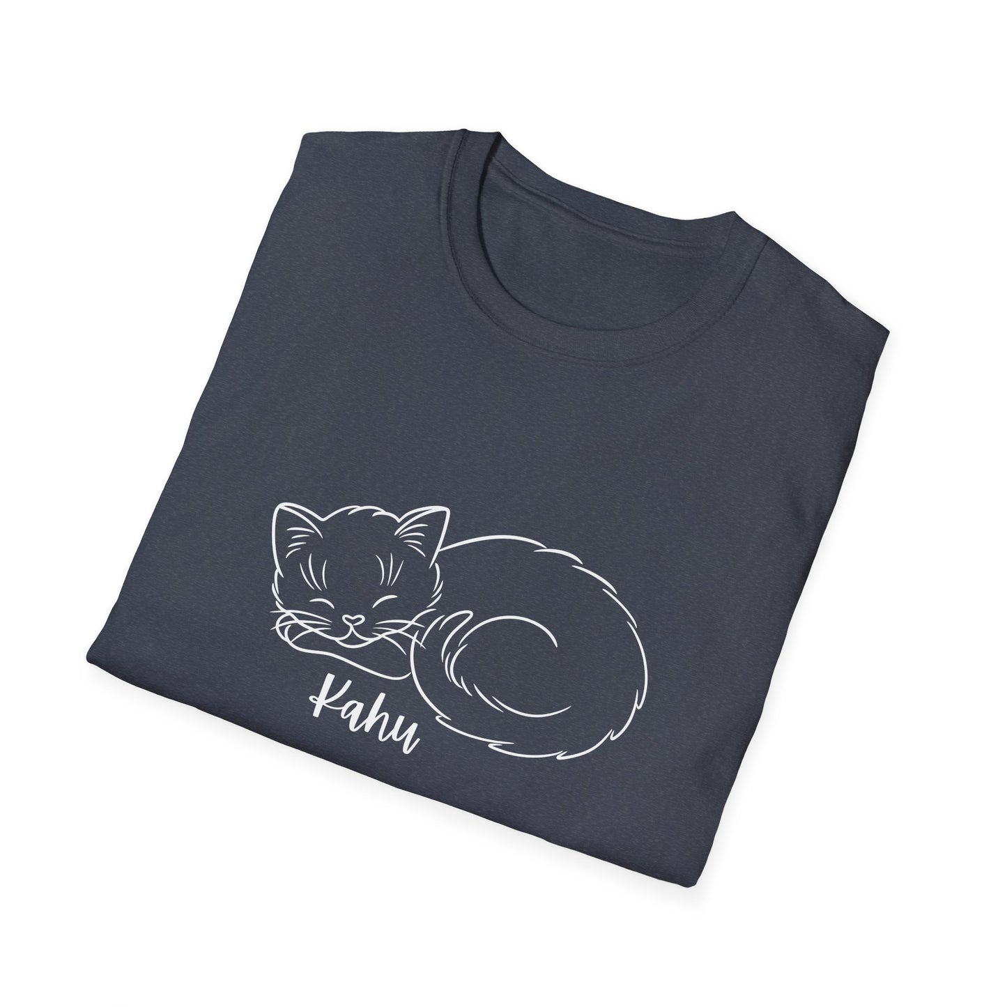 Minimalist KAHU Cat Shirt, Outline Cat Kahu Lover's Graphic Tee Graphic Unisex T- Shirt, T-Shirt Cat Lovers Gift  Softstyle T-Shirt Tee Teeshirt