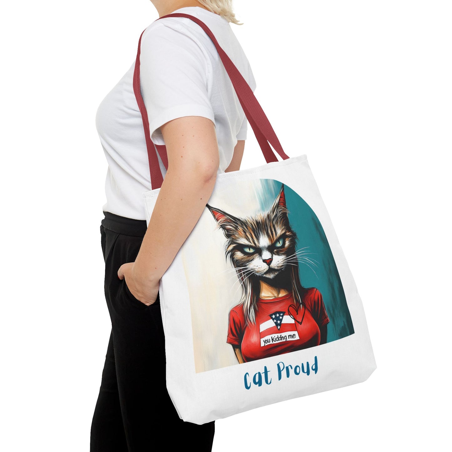 "Cat Proud" Childless Cat Lady Tote Bag (AOP)