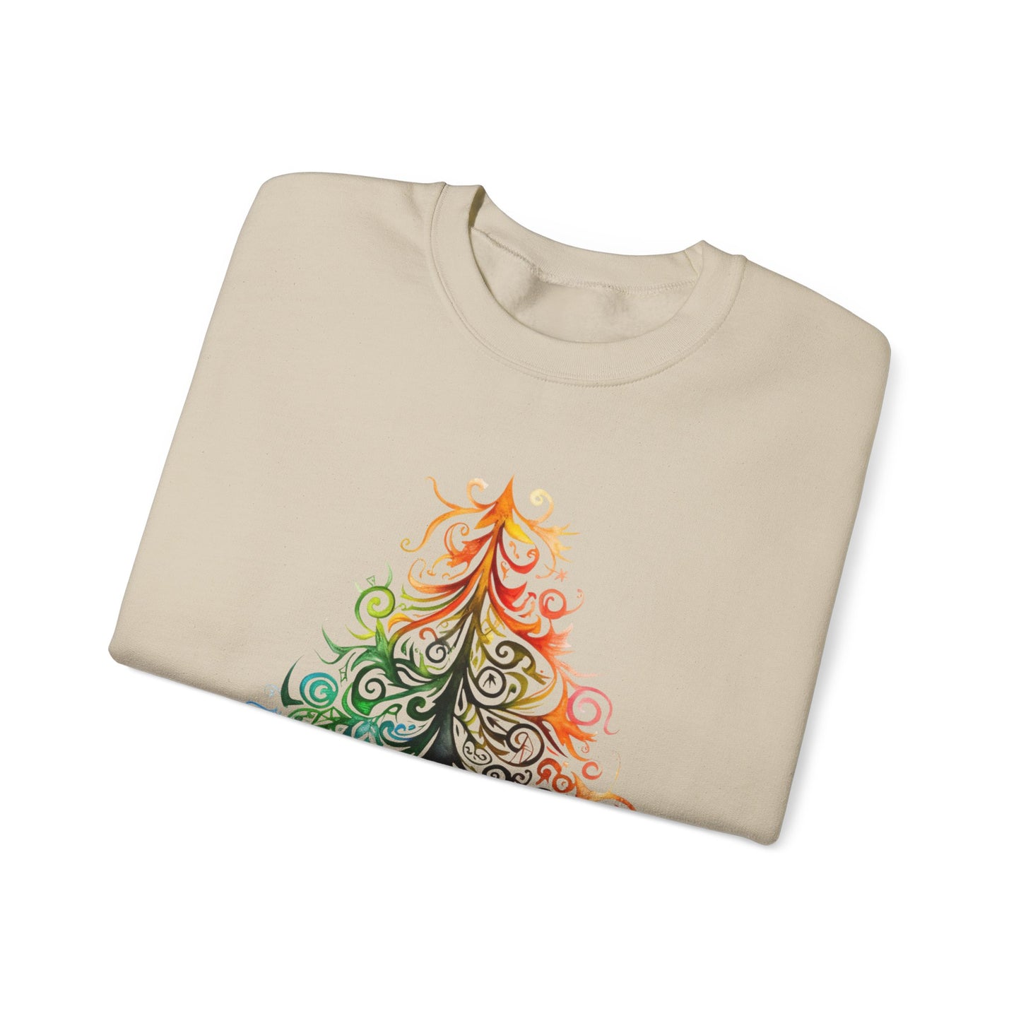 Rainbow, Exotic, Colorful Tribal Style Christmas Tree, Pride Colors Shirt Unisex Sweatshirt Sweat Shirt Gay Pride Gift