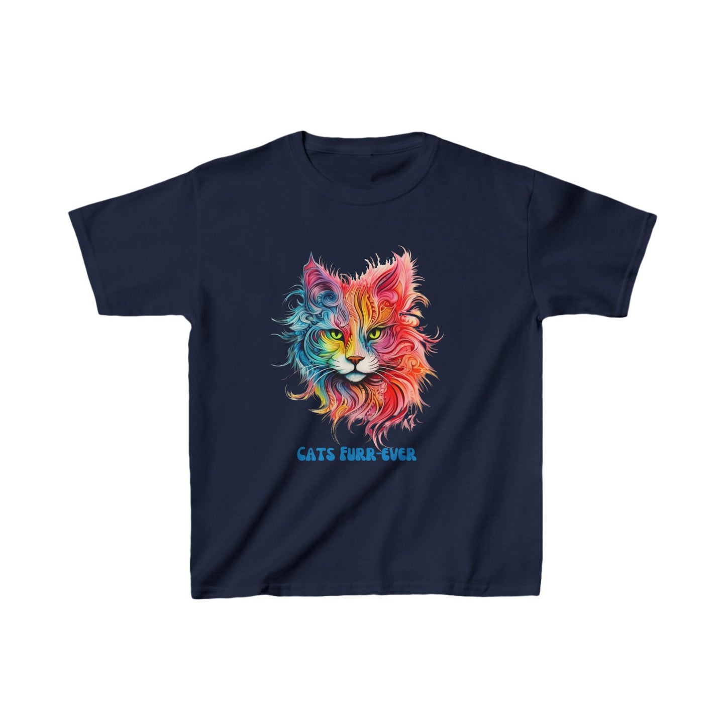 Cats Furr- Ever- Kids Cat Graphic Tee - Vibrant Cute Cat Design for Young Cat Lovers