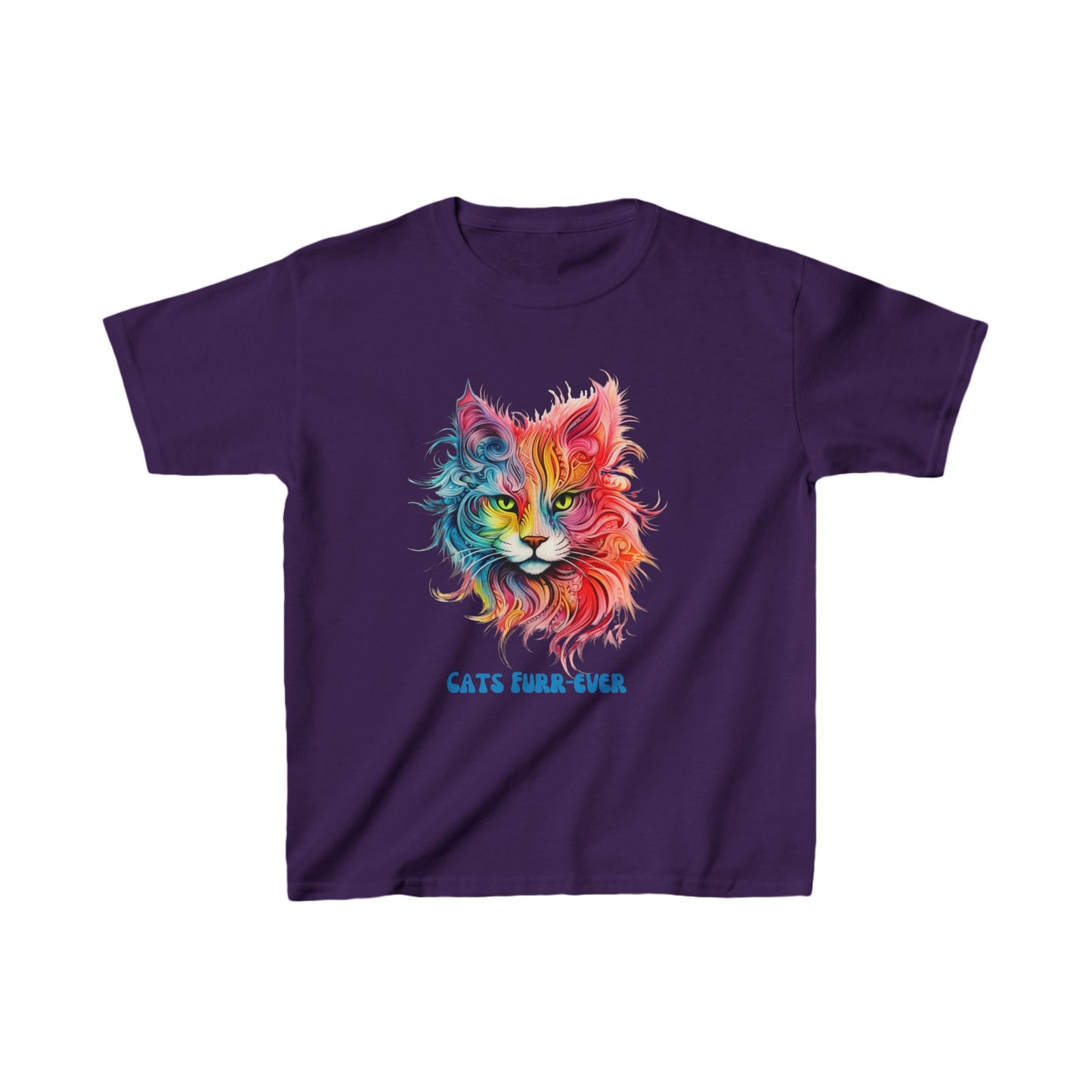 Cats Furr- Ever- Kids Cat Graphic Tee - Vibrant Cute Cat Design for Young Cat Lovers