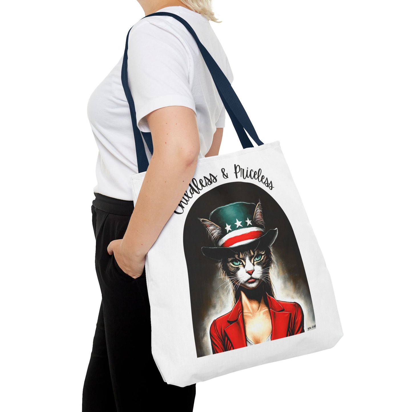 Childless and Priceless. Proud Cat, Childless Cat Lady Tote Bag (AOP)
