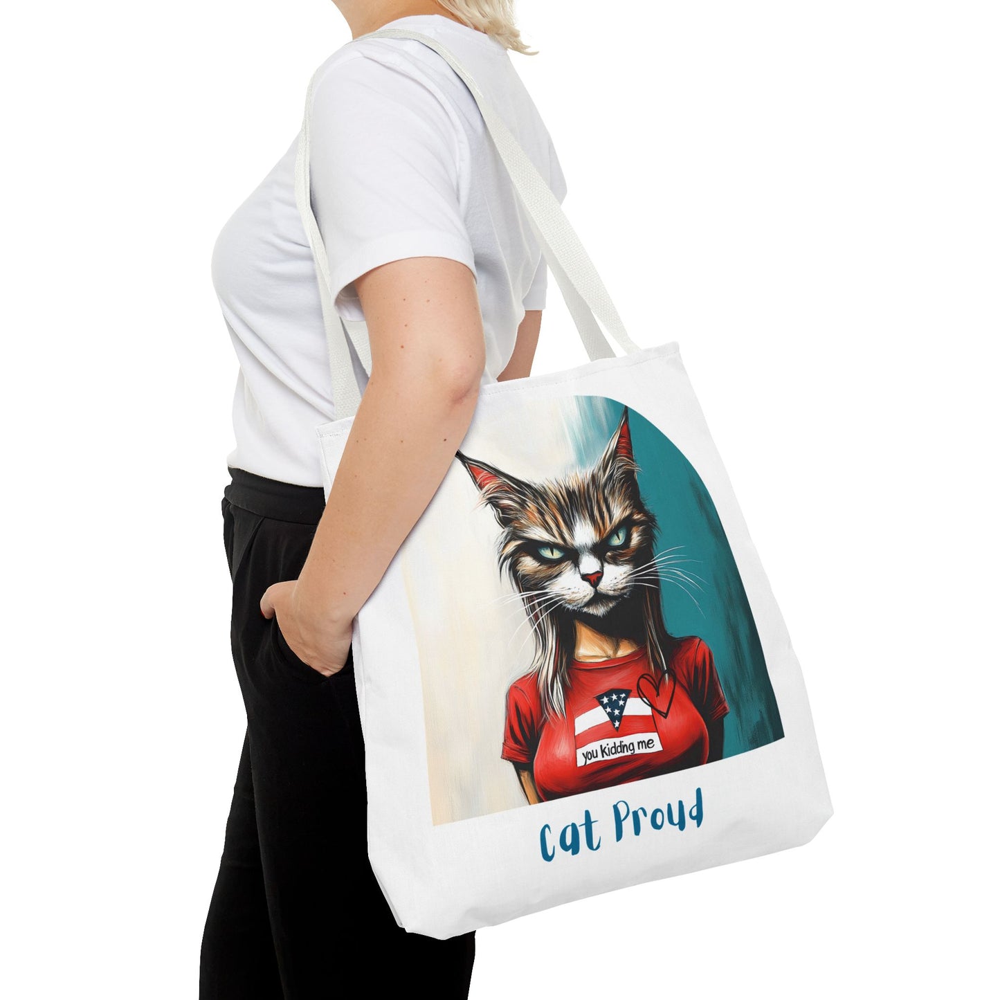 "Cat Proud" Childless Cat Lady Tote Bag (AOP)