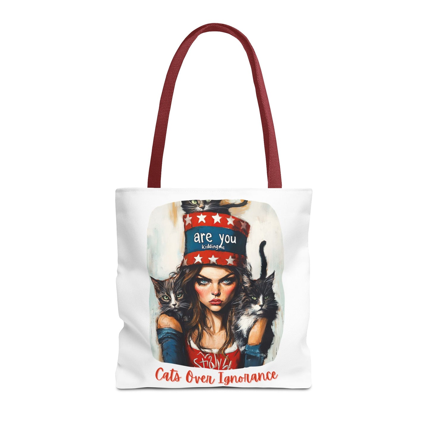 "Cats Over Ignorance"  Childless Cat Lady Tote Bag (AOP)