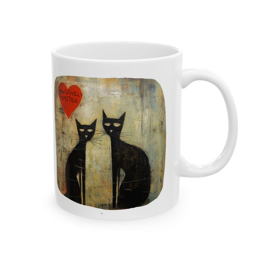 Pawsitively Smitten Valentine's Day Printed Ceramic Mug 11oz