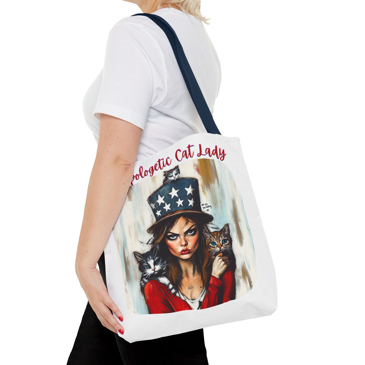 "Unapologetic Cat Lady" Childless Cat Lady Bag  Childless Cat Lady Tote Bag (AOP)