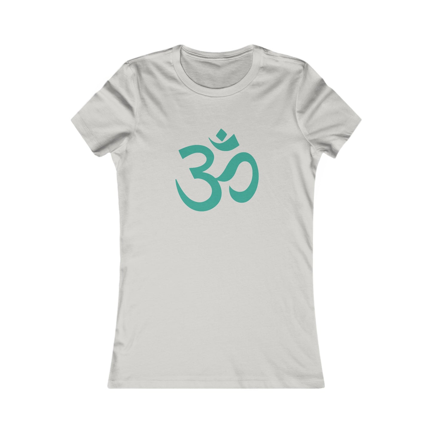 Teal Turquoise Om Ohm Yoga Meditation Shirt, Yoga Tees, Yoga Graphic T-shirt, Ladies Cut Graphic Tees