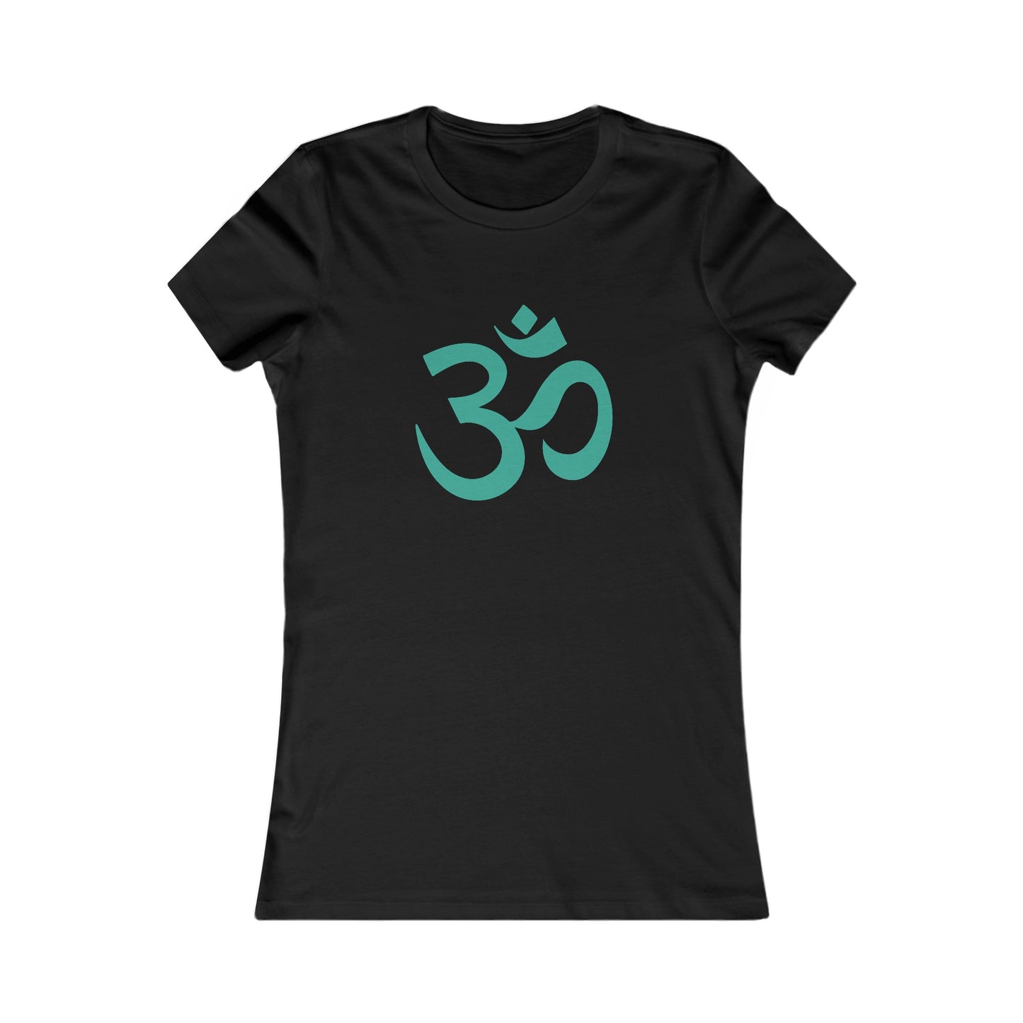 Teal Turquoise Om Ohm Yoga Meditation Shirt, Yoga Tees, Yoga Graphic T-shirt, Ladies Cut Graphic Tees