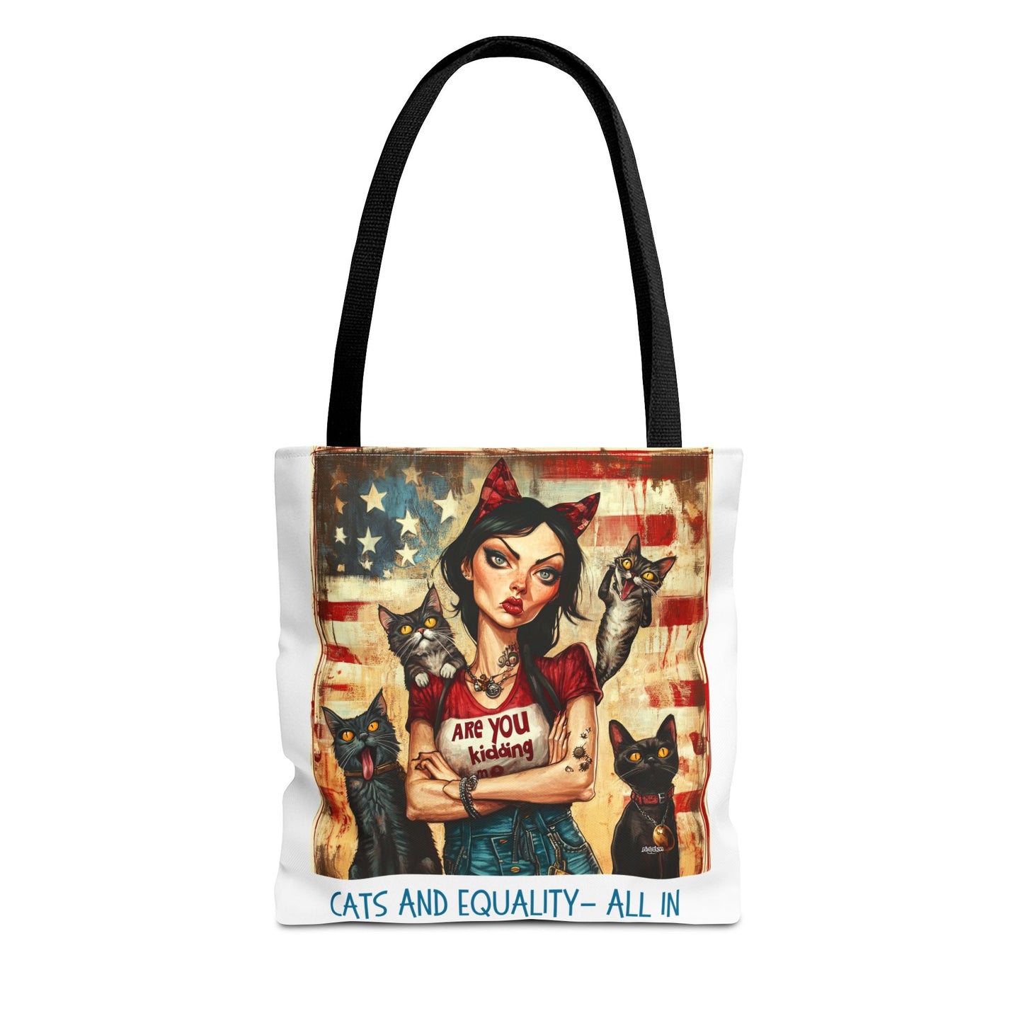 Childless Cat Lady "Cats & Equality - All In" Childless Cat Lady Tote Bag (AOP)