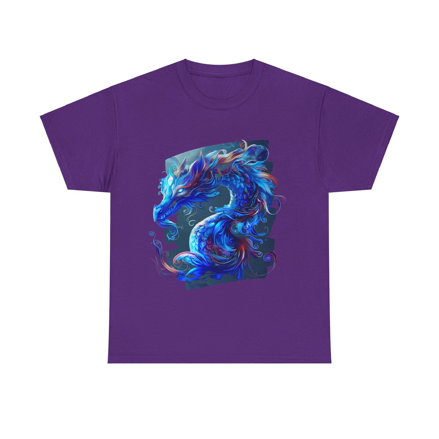 Blue Ancestor Dragons Graphic Tee - Dragons T-shirt -  Dragon Lovers Unisex Heavy Cotton Tee T-Shirt