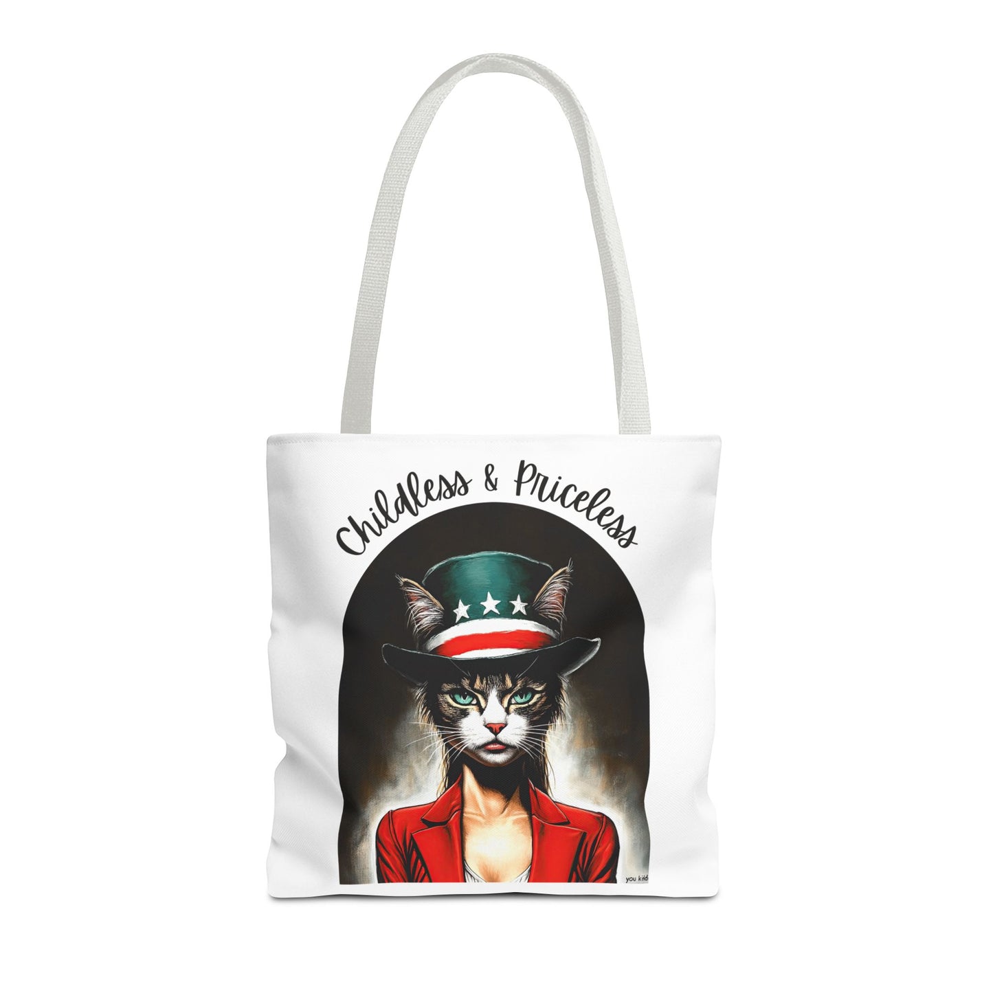 Childless and Priceless. Proud Cat, Childless Cat Lady Tote Bag (AOP)