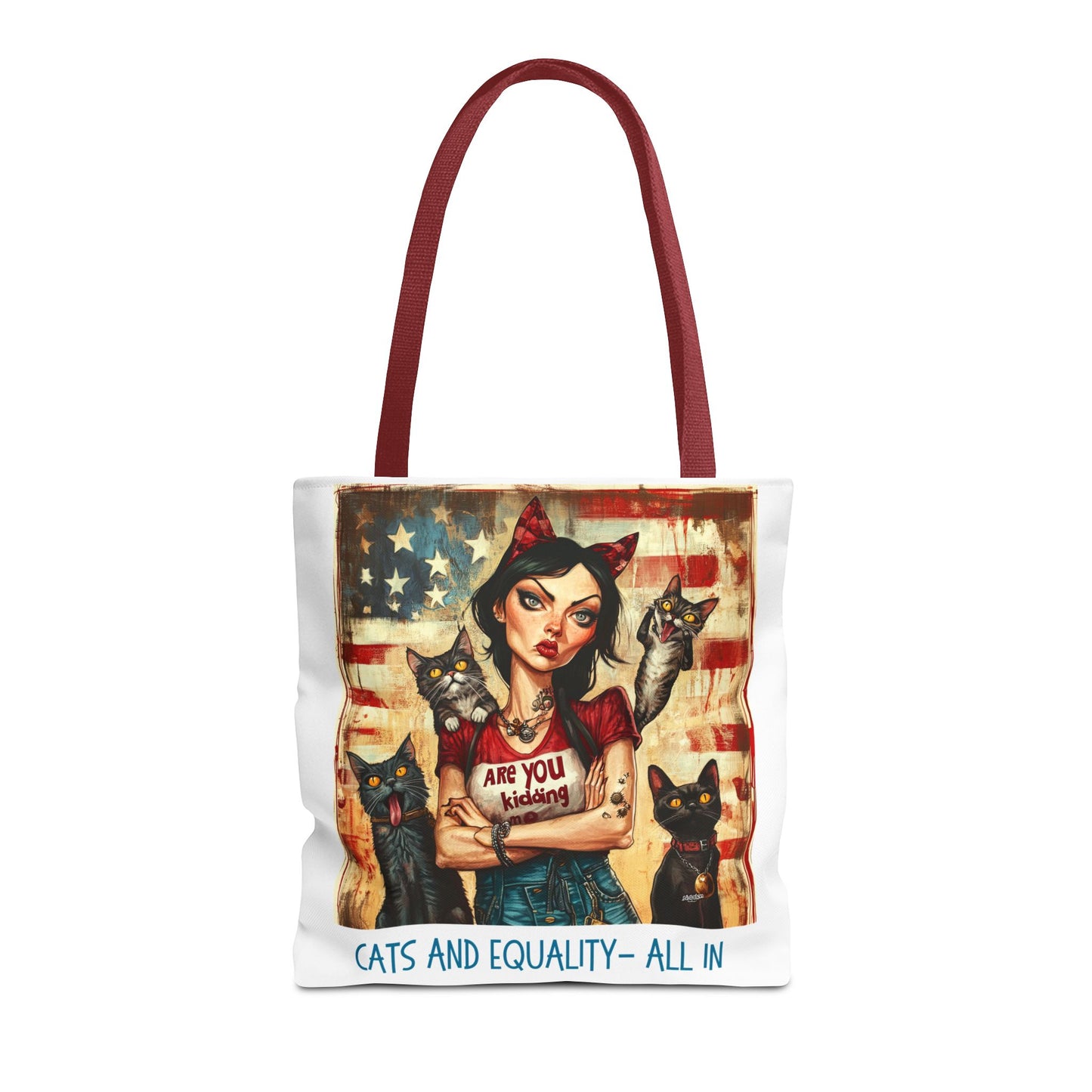 Childless Cat Lady "Cats & Equality - All In" Childless Cat Lady Tote Bag (AOP)