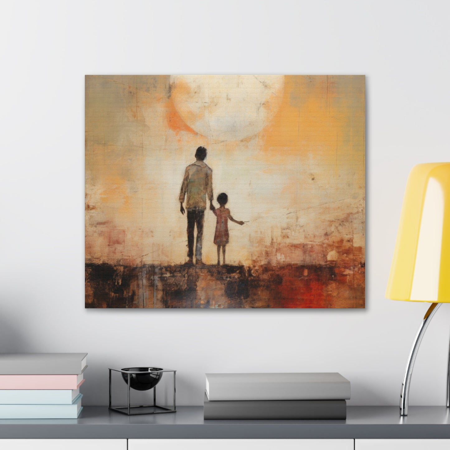 Peace, Family, Man and Child Wall Art, Canvas Gallery Wraps, Wall Print Love of Family, Printed Wall Art