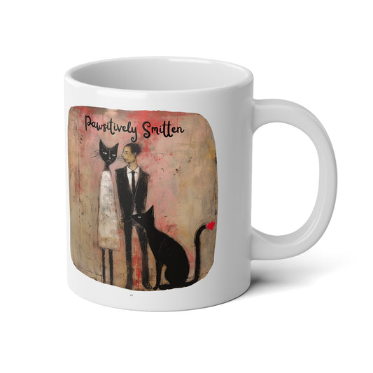 Pawsitively Smitten Valentine's Day Gift Mug - XL size Jumbo 20 oz Mug XL Size Mug