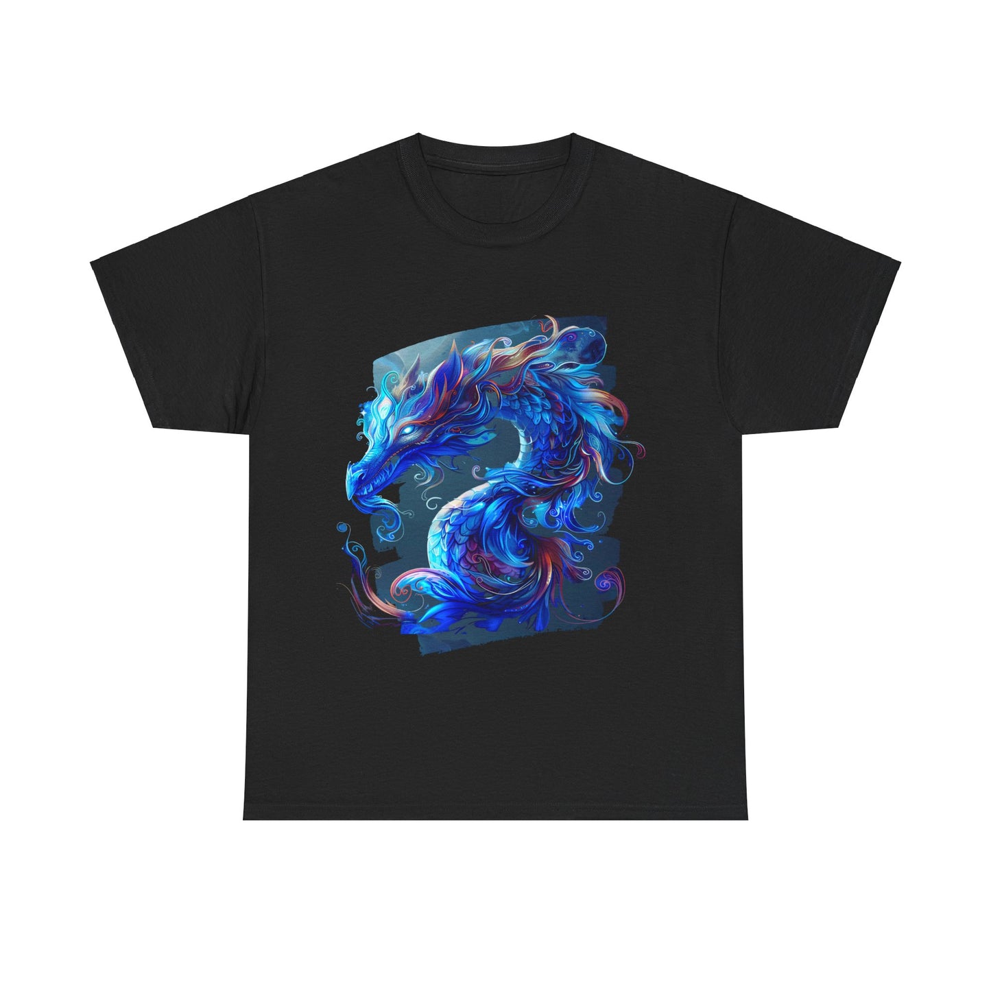 Blue Ancestor Dragons Graphic Tee - Dragons T-shirt -  Dragon Lovers Unisex Heavy Cotton Tee T-Shirt