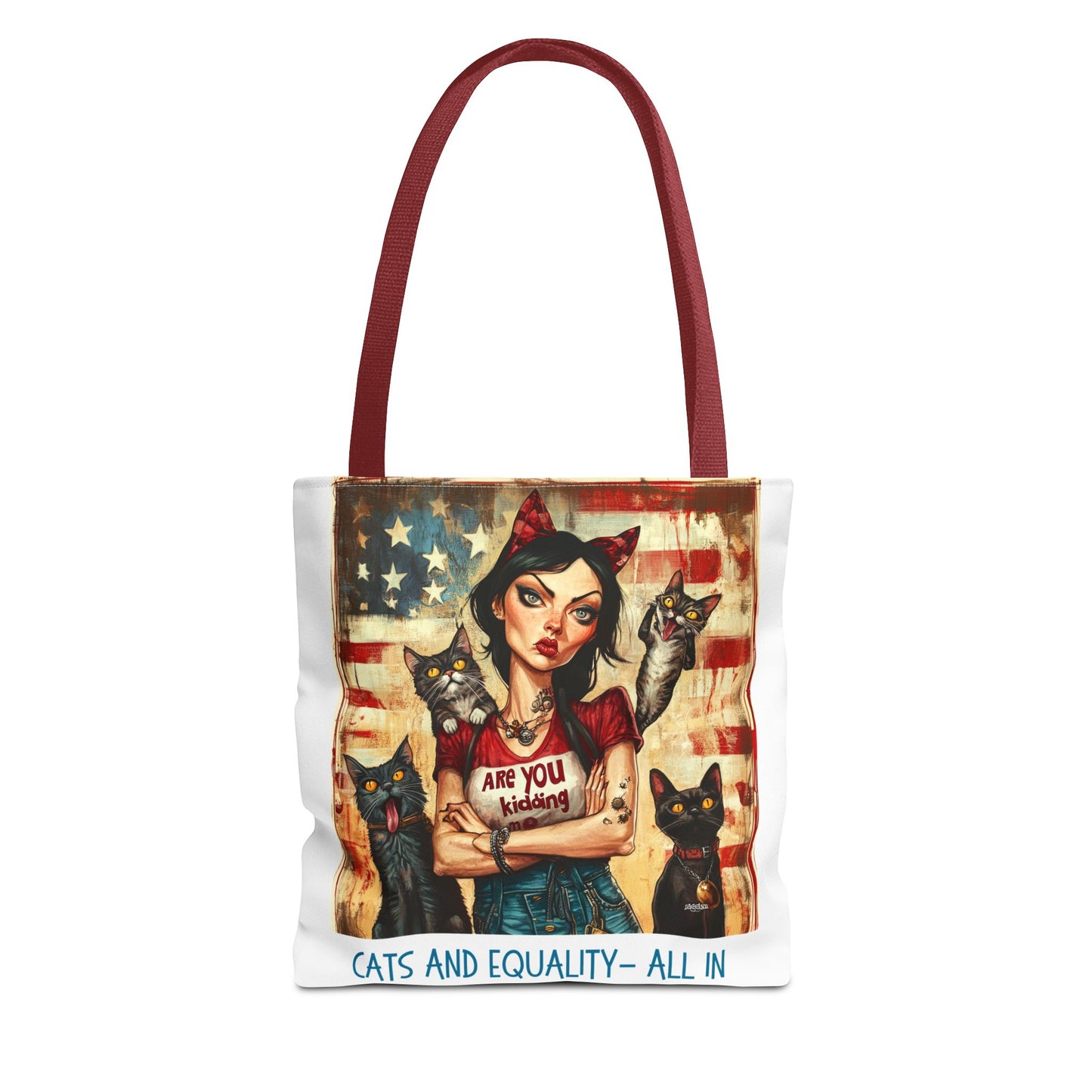 Childless Cat Lady "Cats & Equality - All In" Childless Cat Lady Tote Bag (AOP)