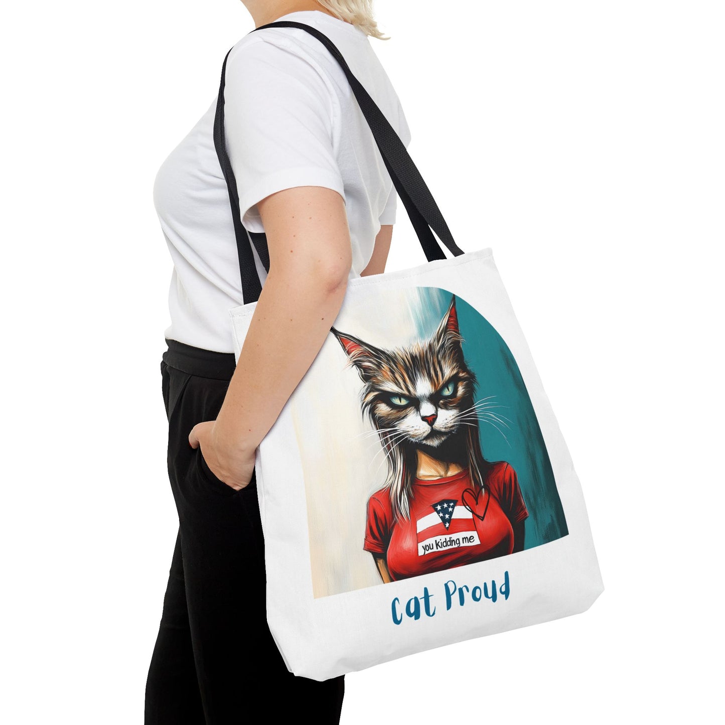 "Cat Proud" Childless Cat Lady Tote Bag (AOP)