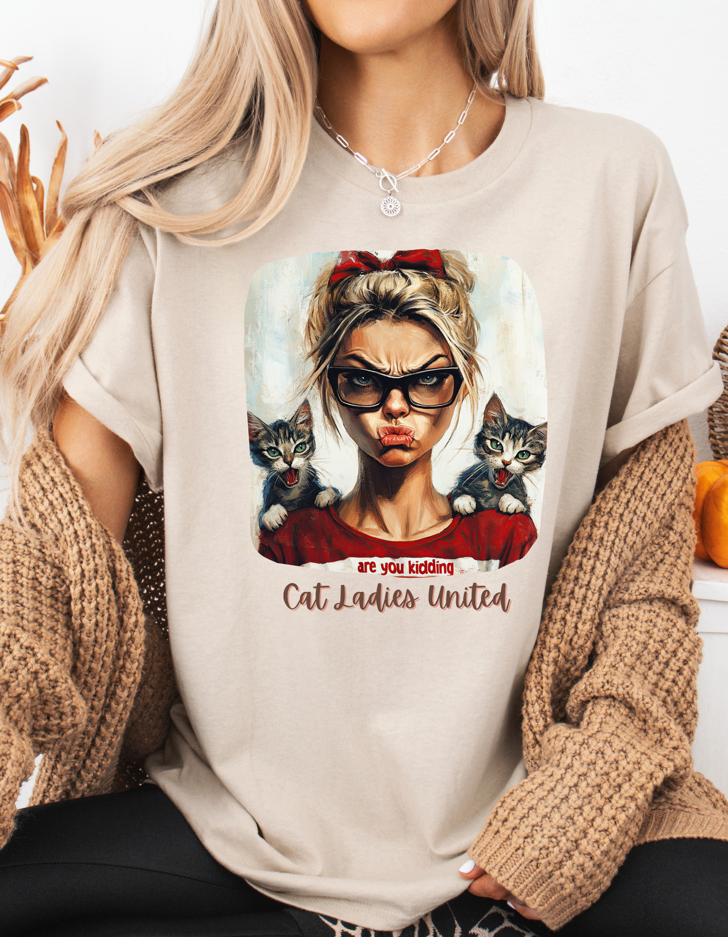 Childless Cat Lady Shirt - "Cats Ladies United" - Say NO to Ignorance - Unisex Heavy Cotton Tee