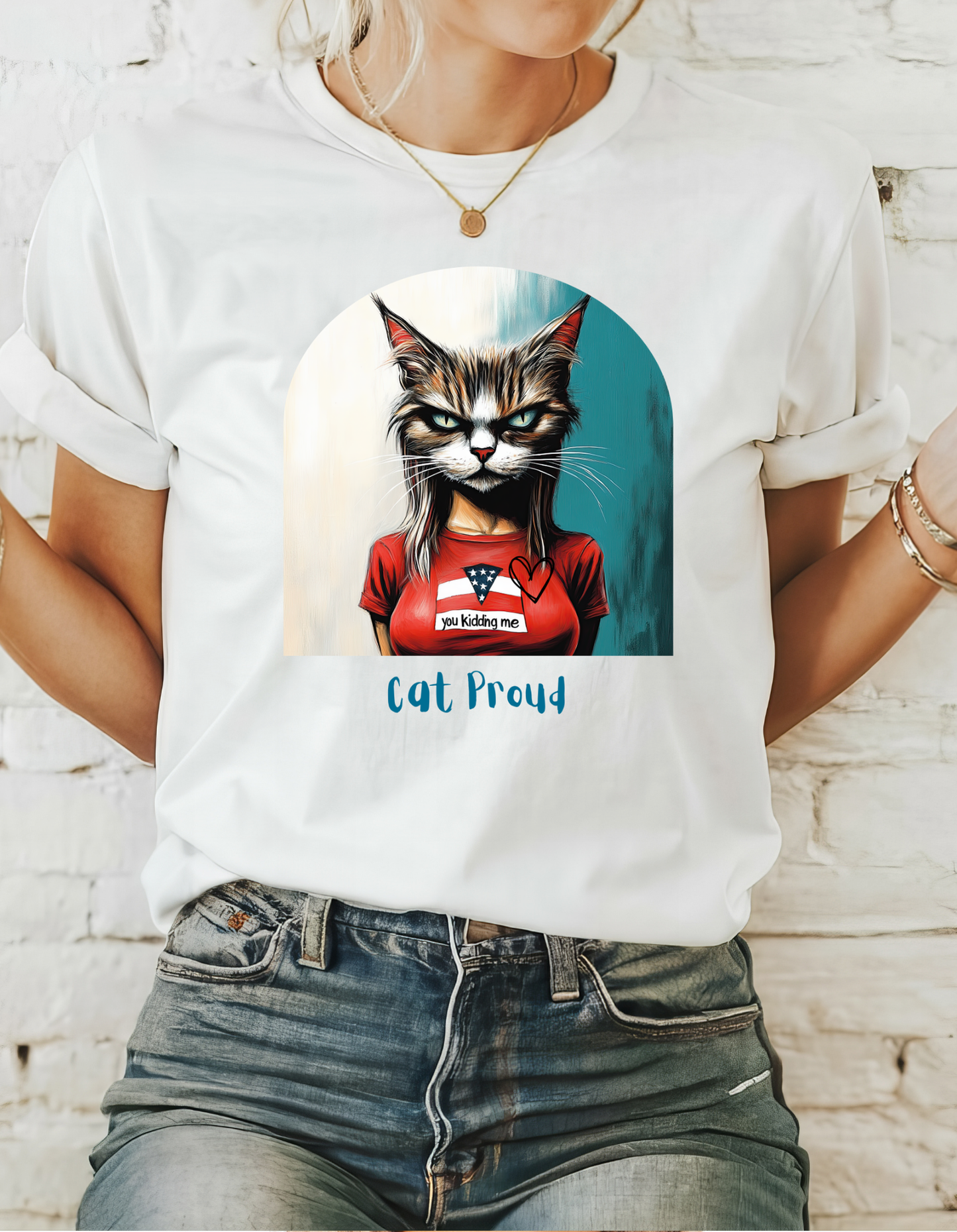 Childless Cat Lady Shirt - "Cat Proud" - Say NO to Ignorance - Unisex Heavy Cotton Tee