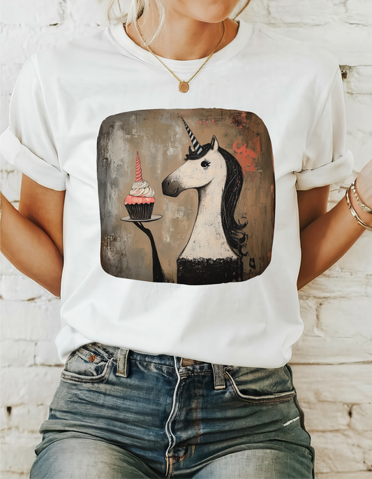 Cupcake Unicorns! Unicorn Lovers Graphic Tee Unisex Heavy Cotton Tee T-Shirt