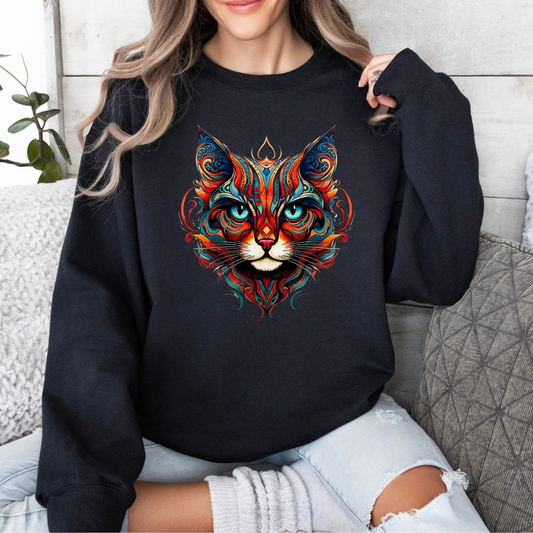 Exotic Orange Tabby Cat Sweatshirt, Cat Lovers Gift, Kitty Cat  Shirt Unisex Sweatshirt Sweat Shirt, Many Colors