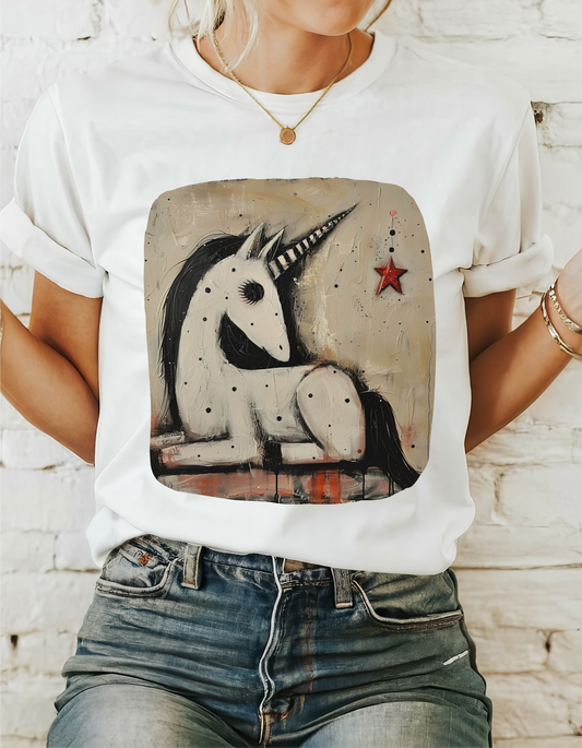 Dark Unicorns. Goth Unicorn  Graphic Tee Unisex Heavy Cotton Tee T-Shirt