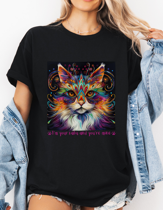 KAHU Cat Shirt, "I'm your Kahu and you're mine" Kahu, Cat Lover's Graphic Tee Graphic Unisex T- Shirt, T-Shirt Cat Lovers Gift  Softstyle T-Shirt Tee Teeshirt Stylized Cat