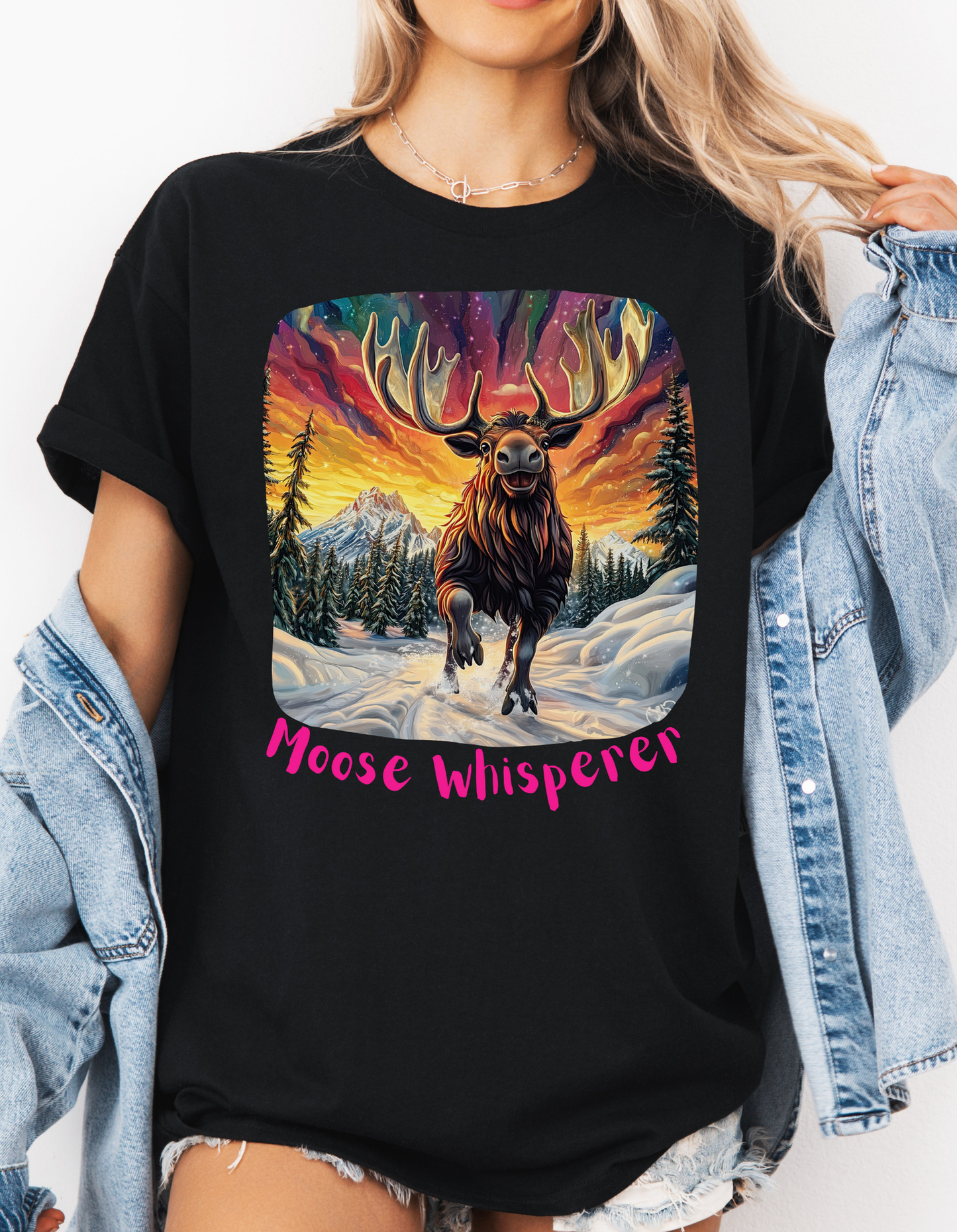 Moose Whisperer  - Moose Lover Unisex Heavy Cotton Tee T-Shirt
