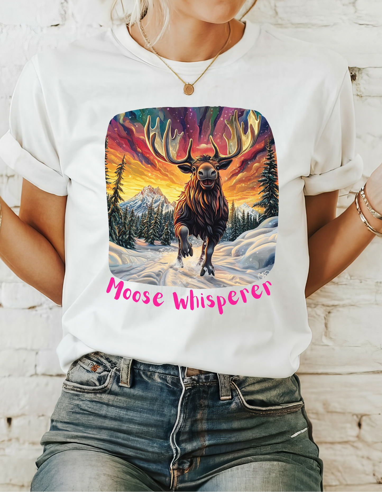 Moose Whisperer  - Moose Lover Unisex Heavy Cotton Tee T-Shirt