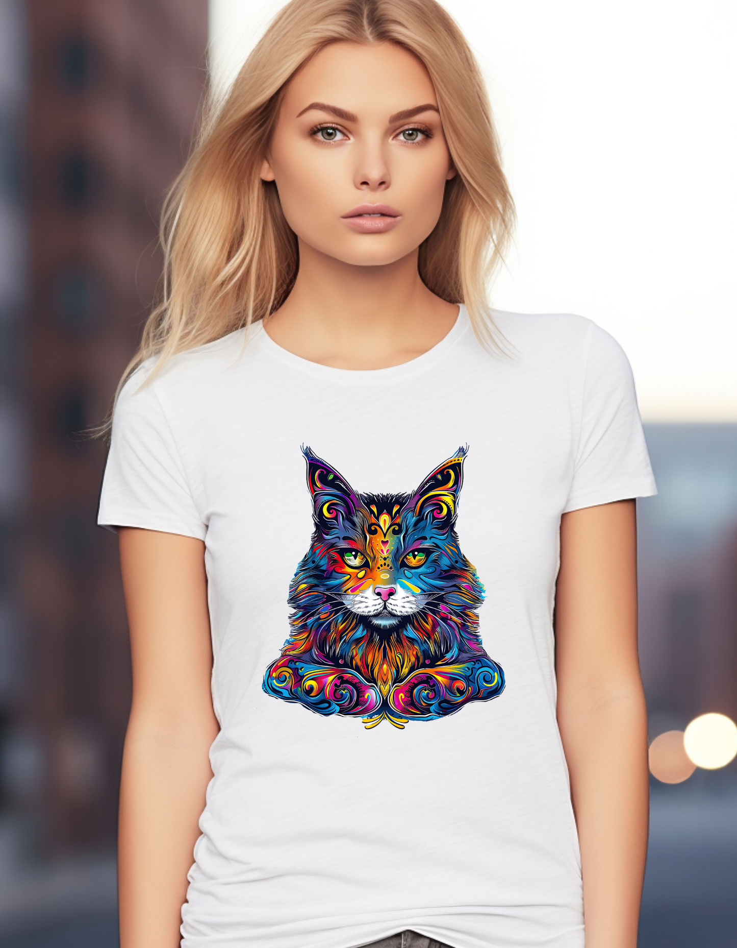 Maine Coon Princess Cat Shirt - Cat Lovers Gift - Ladies Cut T-Shirt, Graphic Tee