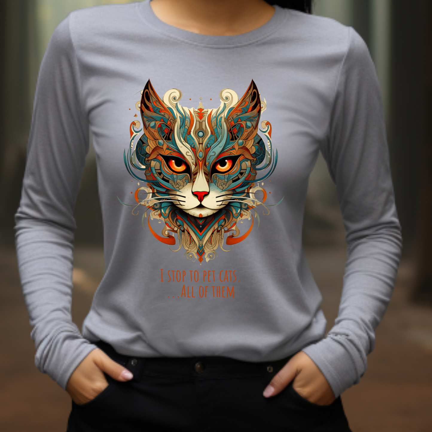 I Stop To Pet Cats - All Of Them Cat Shirt  Cat, Lover's Christmas Gift  Unisex Jersey Long Sleeve Tee Shirt, T-Shirt, Exotic Cat